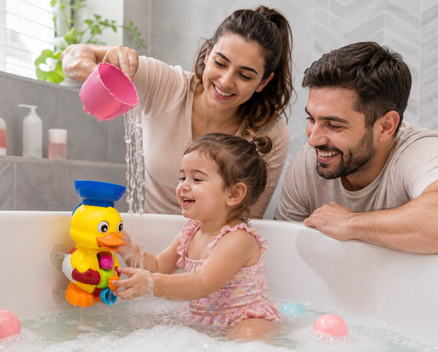 BubbaJoy™ Sihirli Banyo Ördeği - Dönme Mekanizmalı & Güçlü Vakumlu